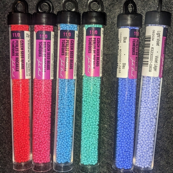 John Bead Glass Seed Beads lot; 37 Tubes of Sz 11/0 in 23 Gram Tubes - Picture 5 of 10